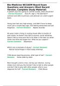 Bio-Medicine NCCAOM Board Exam Questions and Answers &lpar;Most Recent Version&comma; Complete StudyBio-Medicine NCCAOM Board Exam Questions and Answers &lpar;Most Recent Version&comma; Complete Study