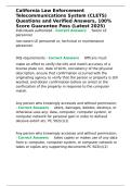 California Law Enforcement Telecommunications System &lpar;CLETS&rpar; Questions and Verified Answers&comma; 100-