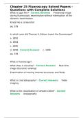 Chapter 25 Fluoroscopy Solved Papers - Questions with Complete Solutions&period;