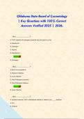 Oklahoma State Board of Cosmetology &vert; Key Questions with 100&percnt; Correct Answers Verified 2025 &vert; 2026&period;      