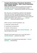 Surgical Technology Final Exam Questions and Verified Answers&comma; 100- Score Guarantee Pass &lpar;Latest 2025&rpar;