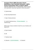 Surgical Tech HESI Practice Exam Questions and Verified Answers&comma; 100- Score Guarantee Pass &lpar;Latest