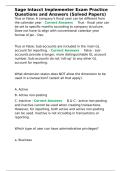 Sage Intacct Implementer Exam Practice Questions and Answers &lpar;Solved Papers&rpar;&period;