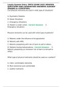 Loyola System Entry EMT-P EXAM 2025 VERIFIED QUESTIONS AND GUARANTEED ANSWERS