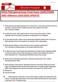 WGU Pathophysiology Final Exam QUESTIONS AND ANSwers 20252026 UPDATE