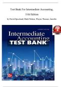 2025 Intermediate Accounting, 11th Edition – Test Bank by Spiceland, Nelson & Thomas (Verified Questions & Answers)