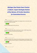 Michigan Real Estate Exam Practice &vert; Q-Bank &vert; Expert Strategies Review of Key Quizzes&comma; & Practice Questions for Guaranteed Success&period;      