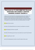 Final exam nov 15&comma; 2023 NRNP 6531 Revision  QUESTIONS AND CORRECT &lpar;VERIFIED ANSWERS&rpar; ALREADY GRADED A&plus;