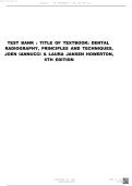 Test Bank for Dental Radiography&colon; Principles and Techniques 6th Edition by Joen Iannucci ISBN&colon; 9780323695503 Chapter 1-35 &vert;Complete Guide A&plus;