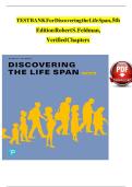 TEST BANK FOR DISCOVERING THE LIFE SPAN&comma; 4TH EDITION ROBERT S&period; FELDMAN