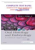 COMPLETE TEST BANK&colon; FOR ESSENTIALS OF ORAL HISTOLOGY AND EMBRYOLOGY&colon; A CLINICAL APPROACH 5TH EDITION BY DANIEL J&period; CHIEGO JR&period; JR&period; MS PHD GRADED A&plus;
