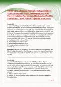 NURS-6501 Advanced Pathophysiology Midterm Exam &vert; Complete Actual Exam Questions with Correct Detailed Answers and Rationales &vert; Walden University &vert; Latest Edition- Updated 2026&sol;2027 &vert;Already Graded A&plus;