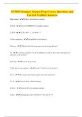 NCSSM Summer Science Prep Course Questions and Correct Verified Answers