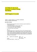 Test Bank For Success in Practical Vocational Nursing&comma; 9th Edition By Learner knecht &vert; All Chapters with Answers and Rationals&period;