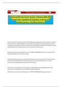 Mental Health Hesi Exam Version 4 Newest 2024-2025 Actual Exam Complete 84 Questions And Correct Answers&period;