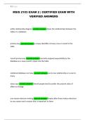 MSIS 2103 EXAM 2 &vert; CERTIFIED EXAM WITH VERIFIED ANSWERS
