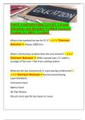 FDOT EARTHWORK LEVEL 2 Exam Questions and Detailed Verified Answers Graded A+ 100% Verified  