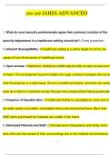 IAHSS Advanced Certification Exam &ndash; Questions and Answers &lpar;Latest Verified Update&rpar;