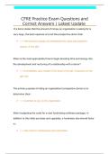 CFRE Practice Exam Questions and Correct Answers &vert; Latest Update