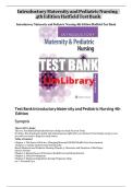 FULL TEST BANK FOR INTRODUCTORY MATERNITY AND PEDIATRIC NURSING 4TH EDITION HATFIELD CHAPTER 1-42&vert; COMPLETE GUIDE A&plus;&vert;VERIFIED