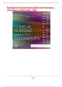 Test Bank For Clinical Nursing Skills and Techniques&comma; 11th Edition &lpar; Potter&comma; perry &comma; 2025&rpar; All Chapters 1-43 &vert; Latest Edition