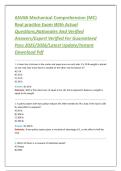 ASVAB Mechanical Comprehension &lpar;MC&rpar; Real practice Exam With Actual Questions&comma;Rationales And Verified Answers&sol;Expert Verified For Guaranteed Pass 2025&sol;2026&sol;Latest Update&sol;Instant Download Pdf