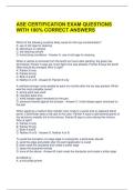 ASE CERTIFICATION EXAM QUESTIONS WITH 100&percnt; CORRECT ANSWERS 