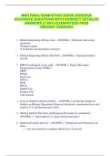 MRO FINAL EXAM STUDY GUIDE 2025&sol;2026  ACCURATE QUESTIONS WITH CORRECT DETAILED  ANSWERS &vert;&vert; 100&percnt; GUARANTEED PASS  <RECENT VERSION> 