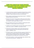 CGMS FINAL EXAM STUDY GUIDE 2025&sol;2026  ACCURATE QUESTIONS WITH CORRECT DETAILED  ANSWERS &vert;&vert; 100&percnt; GUARANTEED PASS  <RECENT VERSION> 