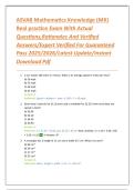 ASVAB Mathematics Knowledge &lpar;MK&rpar; Real practice Exam With Actual Questions&comma;Rationales And Verified Answers&sol;Expert Verified For Guaranteed Pass 2025&sol;2026&sol;Latest Update&sol;Instant Download Pdf