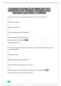 COLORADO CONTRACTS & FORMS PRACTICE QUESTIONS WITH VERIFIED ANSWERS&vert;LATEST 2025&sol;2026&vert;GUARANTEED A&plus;&vert;VERIFIED