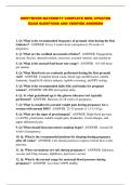 SWIFTRIVER MATERNITY COMPLETE NEW&comma; UPDATED EXAM QUESTIONS AND VERIFIED ANSWERS
