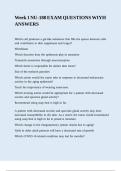 Week 1 NU-180 EXAM QUESTIONS WIYH ANSWERS