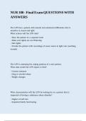 NUR 180 - Final Exam QUESTIONS WITH ANSWERS