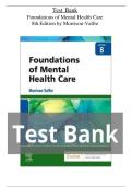 Test Bank Foundations of Mental Health Care 8th Edition by Morrison-Valfre      
