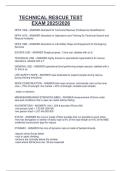 TECHNICAL RESCUE TEST  EXAM 2025&sol;2026