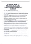 TECHNICAL RESCUE  PRACTICE EXAM WITH  QUESTIONS AND ANSWERS  2025&sol;2026