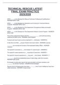 TECHNICAL RESCUE LATEST  FINAL EXAM PRACTICE  2025&sol;2026