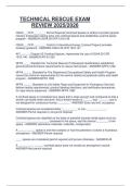 TECHNICAL RESCUE EXAM  REVIEW 2025&sol;2026
