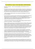 Pre-Predictor exam review Questions with Solutions
