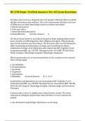 NU 578 Exam&colon; Verified Answers For All Exam Questions
