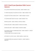 SLTC Final Exam Questions With Correct Answers