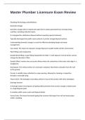 Master Plumber Licensure Exam Review