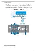 Test Bank Introductory Maternity & Pediatric Nursing 5th Edition by Hatfield - Ch&period; 1-42&comma; 9781975163785&comma; with Rationales