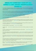 ANNUAL PCT COMPETENCY EXAM WITH ALL CORRECT & 100&percnt; VERIFIED ANSWERS&vert;ALREADY GRADED A&plus;
