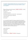UNE MEDICAL BIOCHEMISTRY 1005 UNIT 3 EXAM &vert; QUESTIONS AND  ANSWERS &vert; VERIFIED AND WELL DETAILED ANSWERS &vert; LATEST  EXAM VERSION 