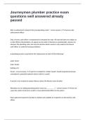 Journeyman plumber practice exam questions well answered already passed