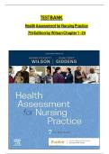 Complete Test Bank For Health Assessment for Nursing Practice&comma; 7th Edition by Susan F Wilson&comma; Jean Foret Giddens&vert;ISBN&colon; 9780323763233&vert;Newest edition A&plus;