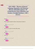 SLO1 WGU - Theories of Second Language Acquisition and Grammar &lpar;Newest 2025&sol;2026 Update&rpar; 179 Comprehensive Exam Questions and Answers &vert; Certified Solutions &vert; 100 &percnt; Correct&period;  