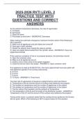 RVTI LEVEL 2  PRACTICE TEST WITH  QUESTIONS AND CORRECT  ANSWERS